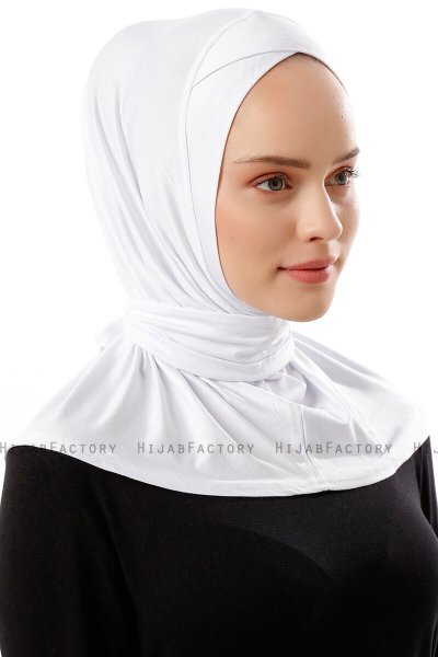 Sportif Cross - Hijab Pratique Viscose Blanc