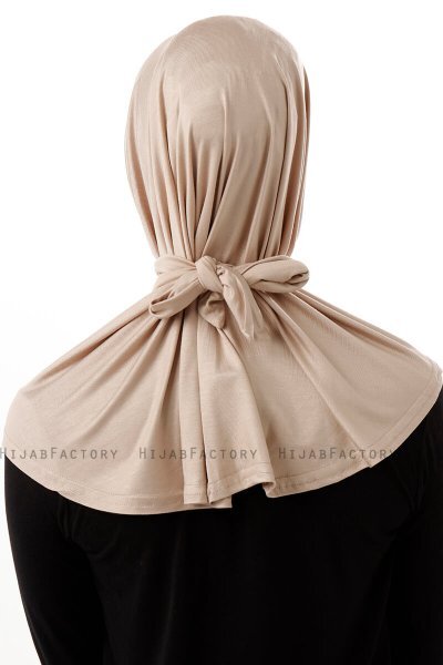 Sportif Cross - Hijab Pratique Viscose Taupe Clair
