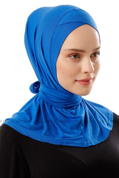 Sportif Cross - Hijab Pratique Viscose Bleu
