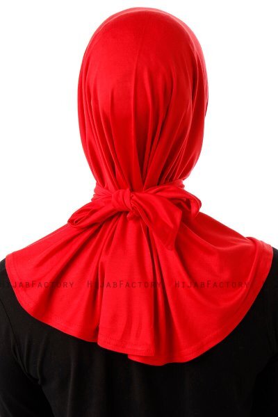 Sportif Cross - Hijab Pratique Viscose Rouge