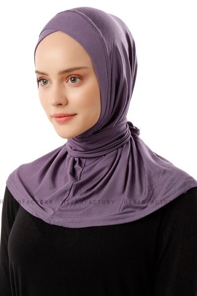 Sportif Cross - Hijab Pratique Viscose Violet Foncé