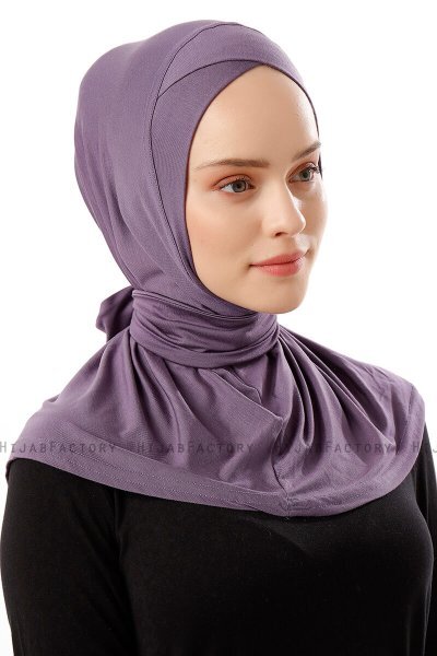 Sportif Cross - Hijab Pratique Viscose Violet Foncé