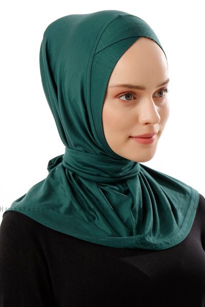 Sportif Cross - Hijab Pratique Viscose Vert Foncé