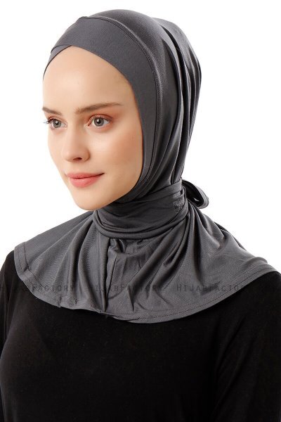 Sportif Cross - Hijab Pratique Viscose Gris Foncé