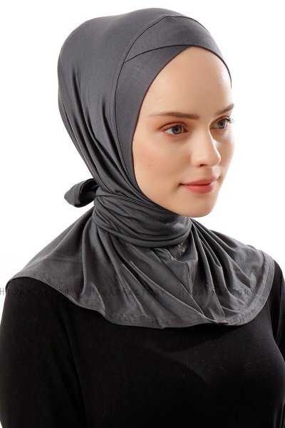Sportif Cross - Hijab Pratique Viscose Gris Foncé