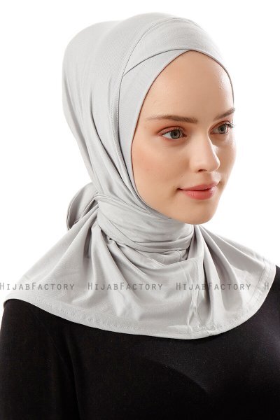 Sportif Cross - Hijab Pratique Viscose Gris Clair