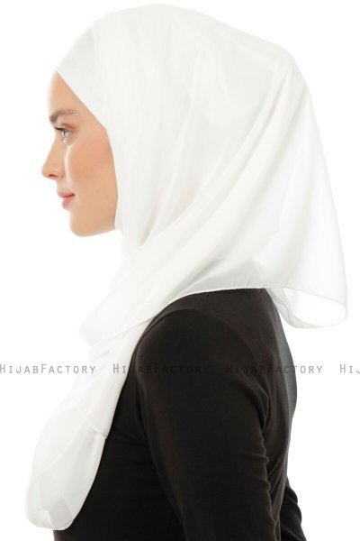 Alara Plain - Hijab Chiffon One Piece Crème