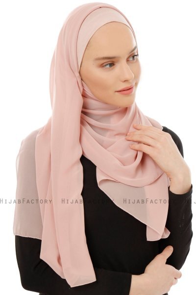 Alara Plain - Hijab Chiffon One Piece Vieux Rose