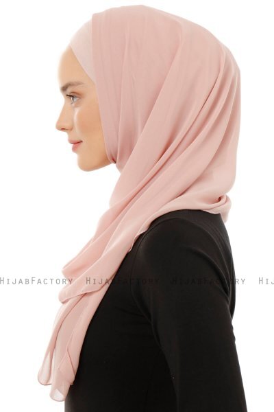 Alara Plain - Hijab Chiffon One Piece Vieux Rose