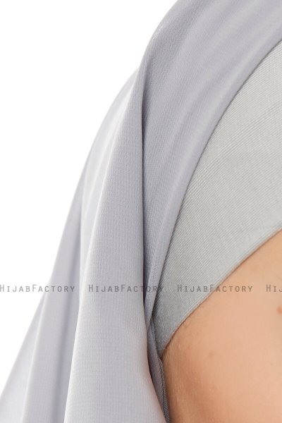 Alara Plain - Hijab Chiffon One Piece Gris Clair