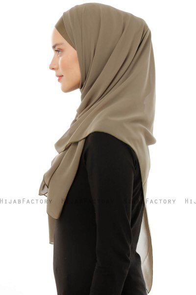 Alara Plain - Hijab Chiffon One Piece Olive Verte