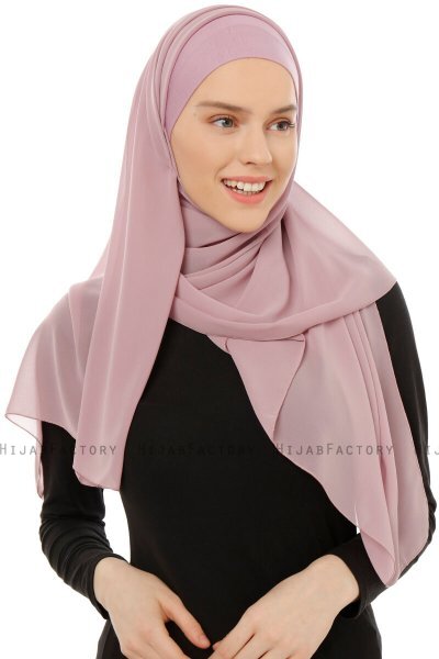 Alara Plain - Hijab Chiffon One Piece Violet