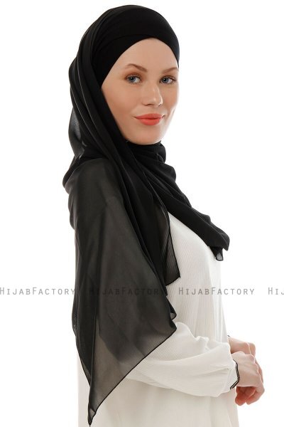 Alara Cross - Hijab Chiffon One Piece Noir