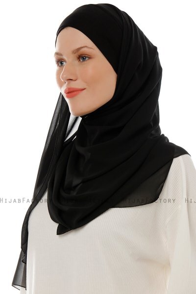 Alara Cross - Hijab Chiffon One Piece Noir