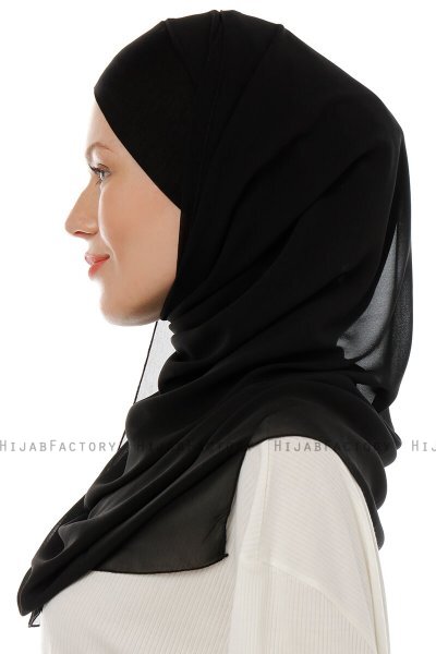 Alara Cross - Hijab Chiffon One Piece Noir