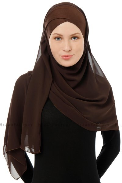Alara Cross - Hijab Chiffon One Piece Marron