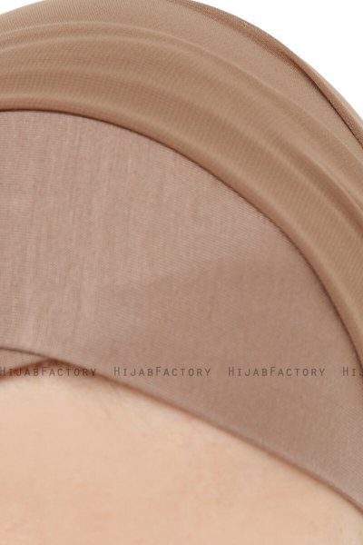 Alara Cross - Hijab Chiffon One Piece Taupe Foncé