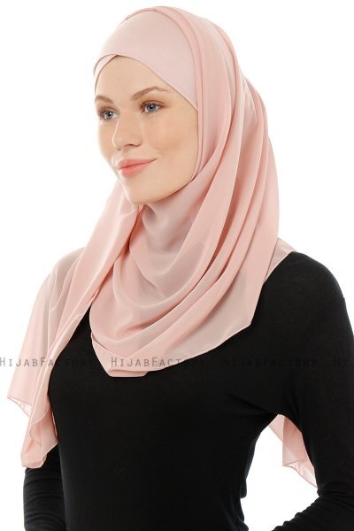 Alara Cross - Hijab Chiffon One Piece Vieux Rose