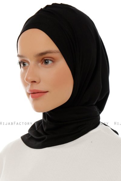 Isra Plain - Hijab One-Piece Viscose Noir