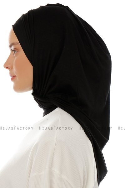 Isra Plain - Hijab One-Piece Viscose Noir
