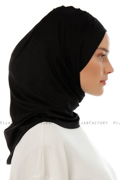Isra Plain - Hijab One-Piece Viscose Noir