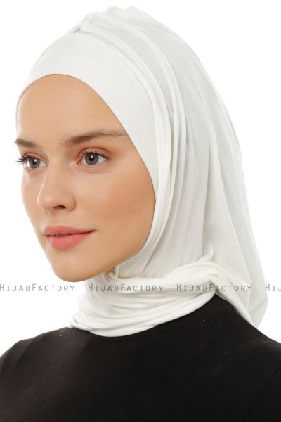 Isra Plain - Hijab One-Piece Viscose Crème