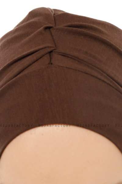 Isra Plain - Hijab One-Piece Viscose Marron