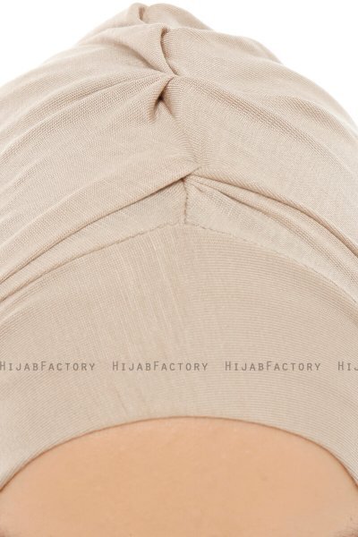 Isra Plain - Hijab One-Piece Viscose Taupe Clair
