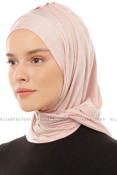 Isra Plain - Hijab One-Piece Viscose Vieux Rose