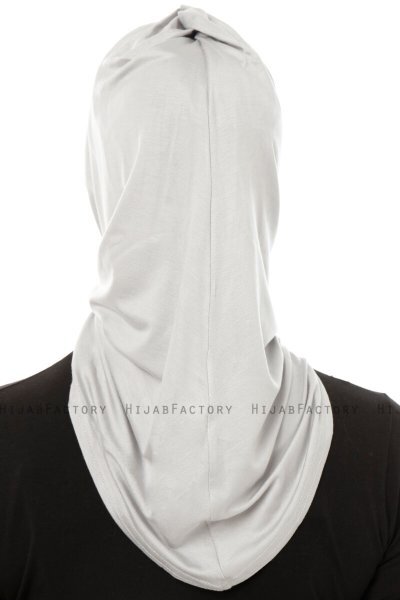 Isra Plain - Hijab One-Piece Viscose Gris Clair