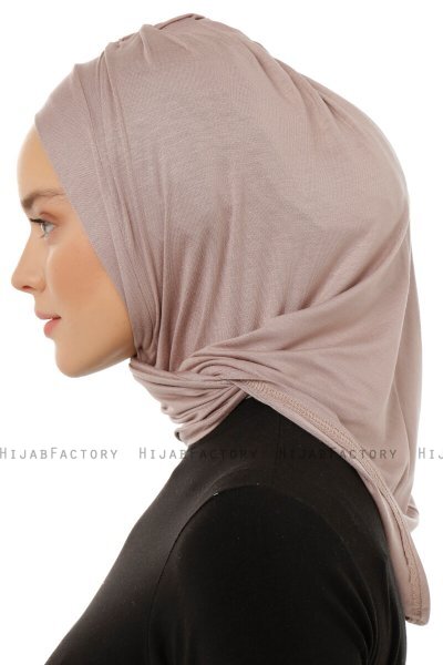 Isra Plain - Hijab One-Piece Viscose Gris Pierre