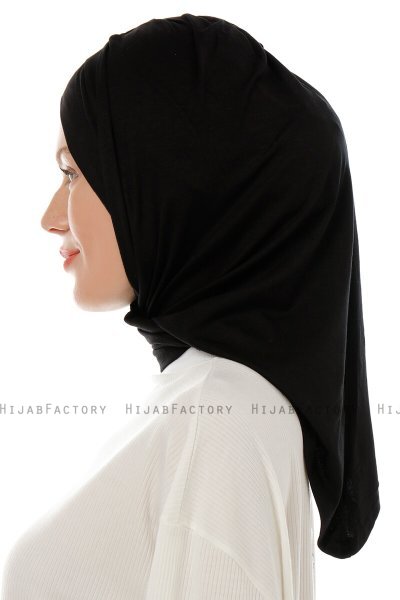 Isra Cross - Hijab One-Piece Viscose Noir