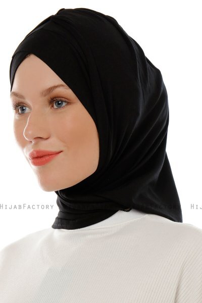 Isra Cross - Hijab One-Piece Viscose Noir