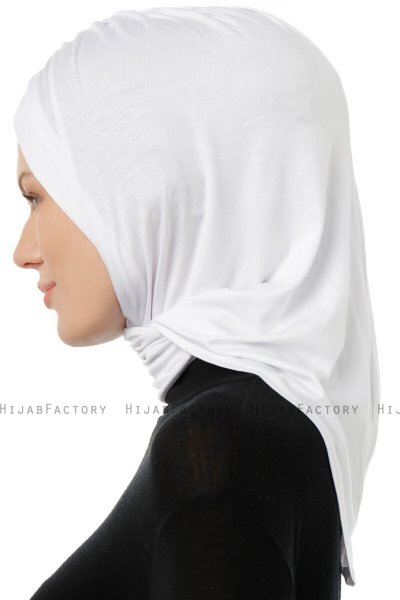 Isra Cross - Hijab One-Piece Viscose Blanc