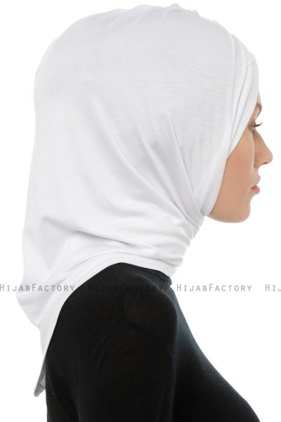 Isra Cross - Hijab One-Piece Viscose Blanc