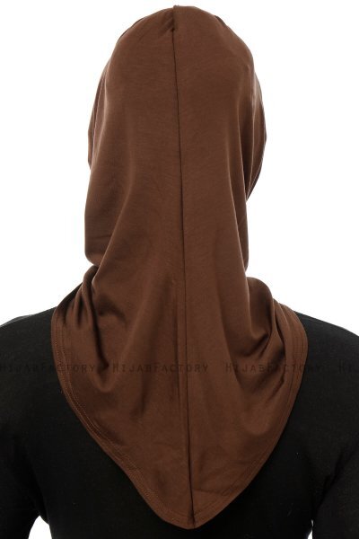 Isra Cross - Hijab One-Piece Viscose Marron