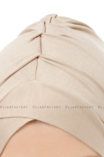 Isra Cross - Hijab One-Piece Viscose Taupe Clair
