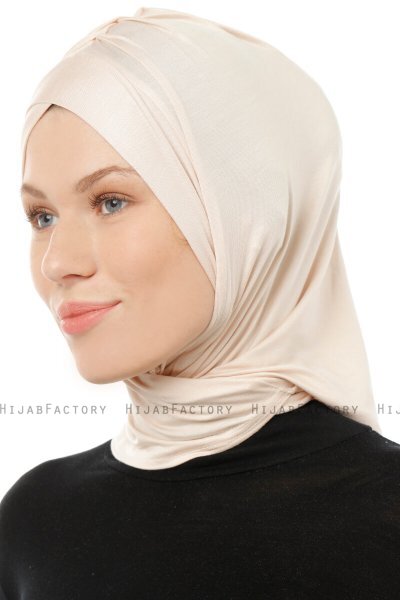 Isra Cross - Hijab One-Piece Viscose Beige