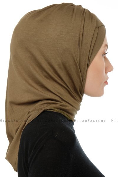 Isra Cross - Hijab One-Piece Viscose Kaki