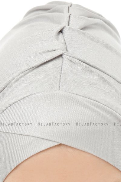 Isra Cross - Hijab One-Piece Viscose Gris Clair