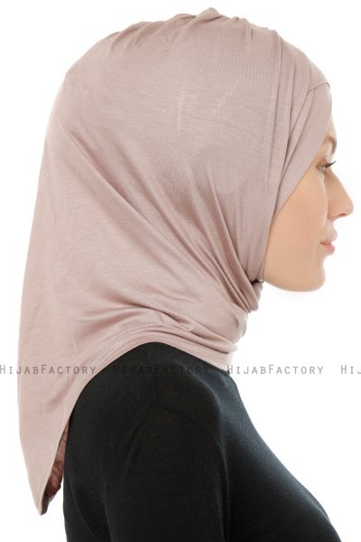 Isra Cross - Hijab One-Piece Viscose Gris Pierre
