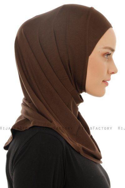 Hanfendy Plain Logo - Hijab One-Piece Marron