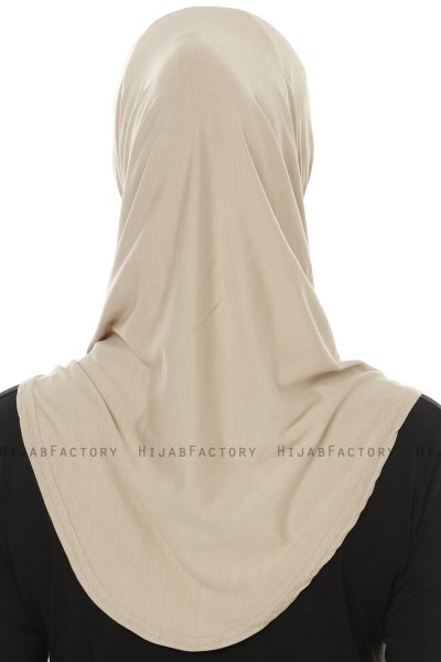 Hanfendy Plain Logo - Hijab One-Piece Taupe Clair