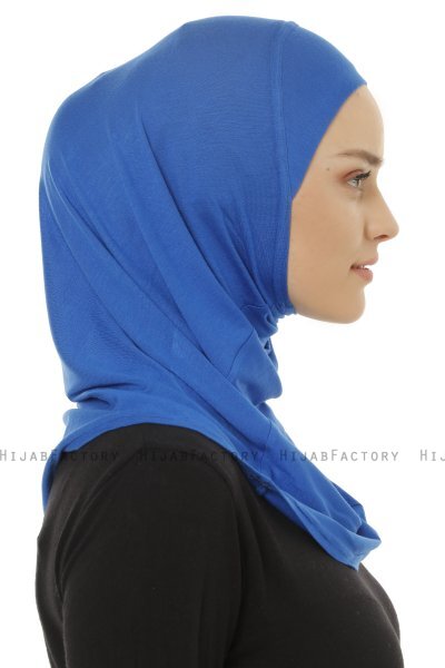 Hanfendy Plain Logo - Hijab One-Piece Bleu