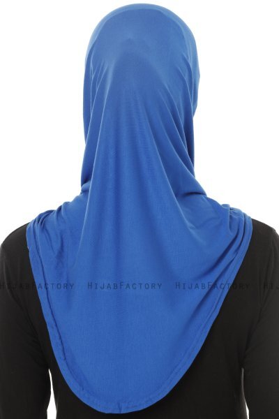 Hanfendy Plain Logo - Hijab One-Piece Bleu