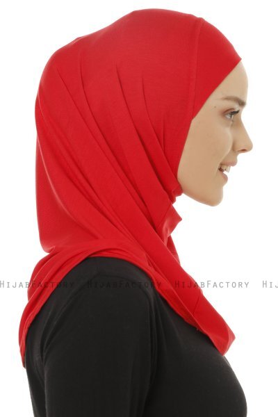 Hanfendy Plain Logo - Hijab One-Piece Rouge