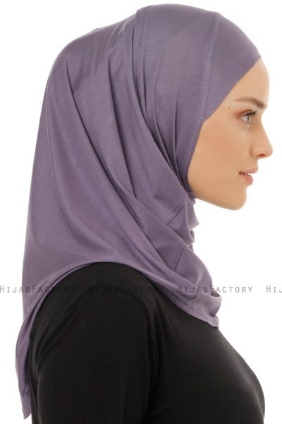 Hanfendy Plain Logo - Hijab One-Piece Violet Foncé