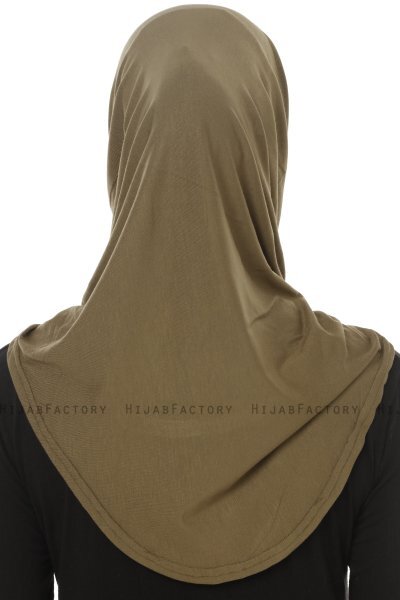 Hanfendy Plain Logo - Hijab One-Piece Kaki