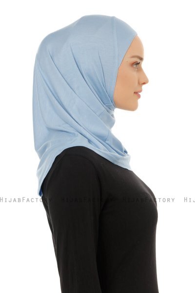 Hanfendy Plain Logo - Hijab One-Piece Bleu Clair