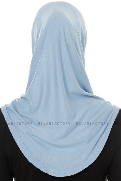 Hanfendy Plain Logo - Hijab One-Piece Bleu Clair